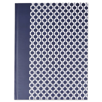 Universal® Casebound Hardcover Notebook, 1 Subject, Wide-legal Rule, Dark Blue-white Cover, 10.25 X 7.63, 150 Sheets freeshipping - TVN Wholesale